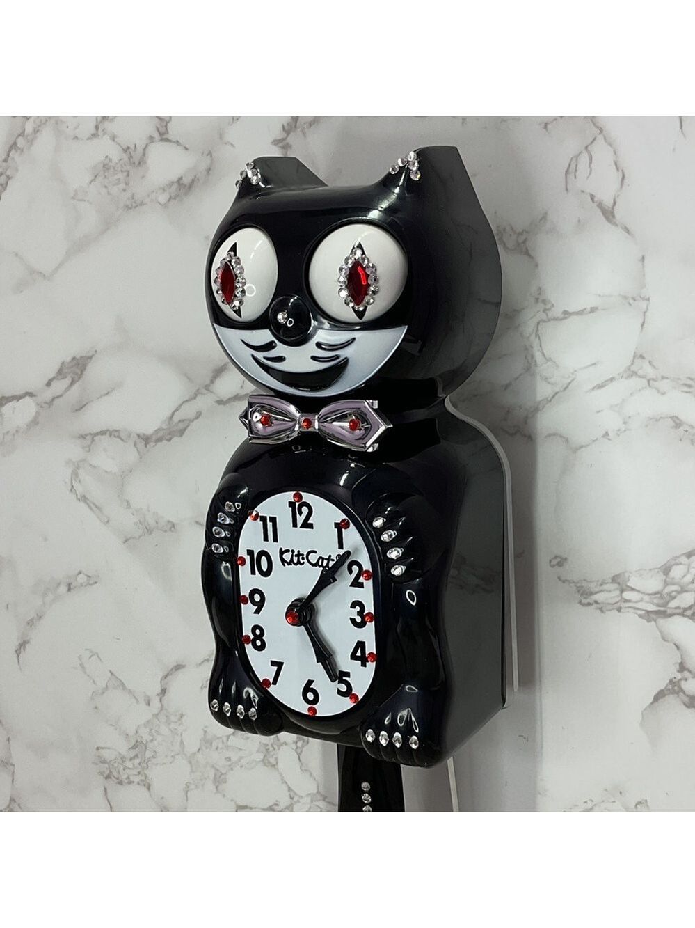 Rare Jeweled Commemorative Edition Tuxedo Kit-Cat Klock Clock OOAK - Picture 6 of 7